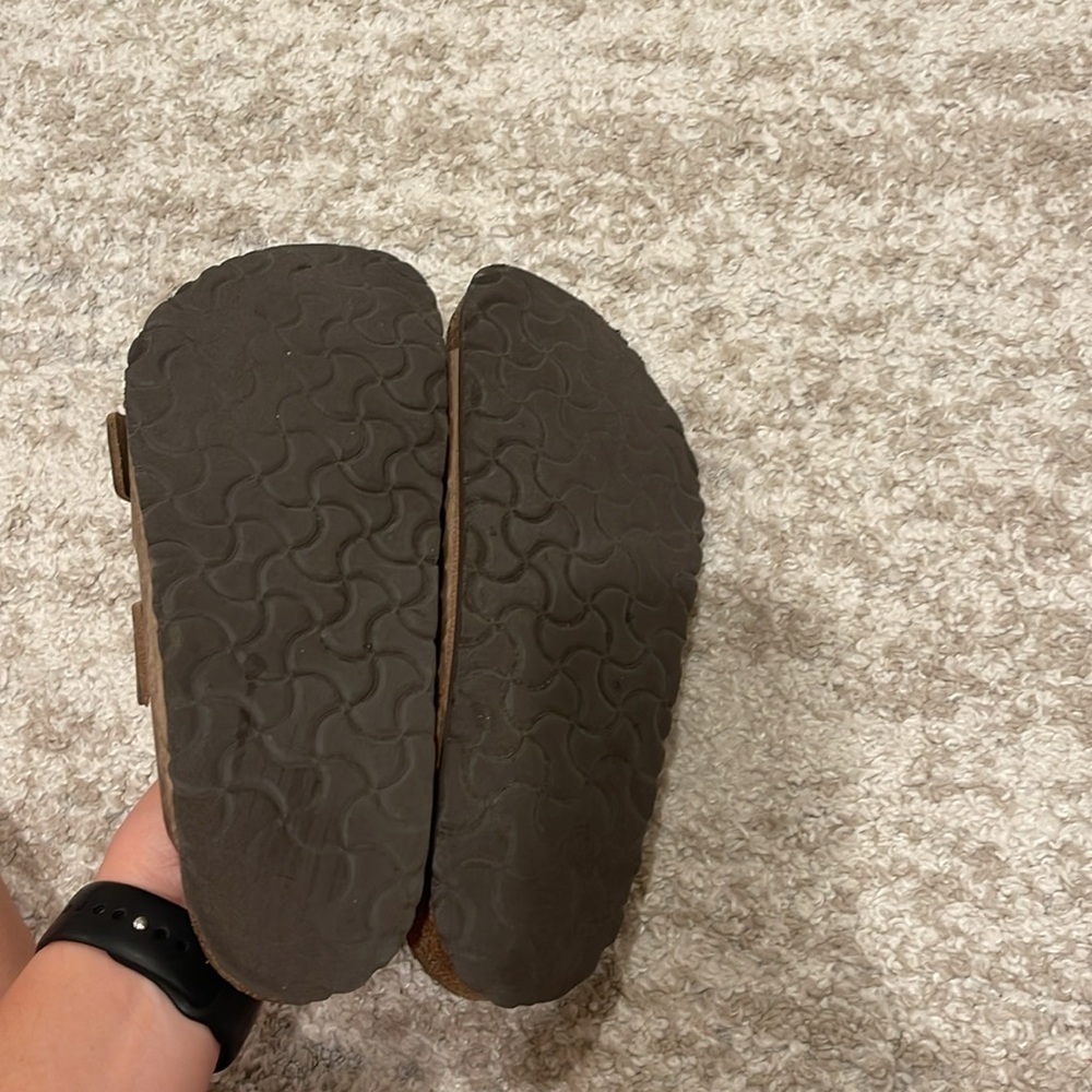 Birkenstock Brown Leather Two-Strap Sandals - Picture 7 of 13